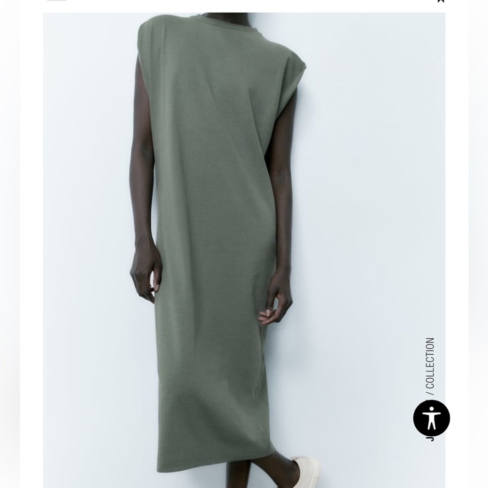 ZARA Cotton Midi Dress Size Small NWT
